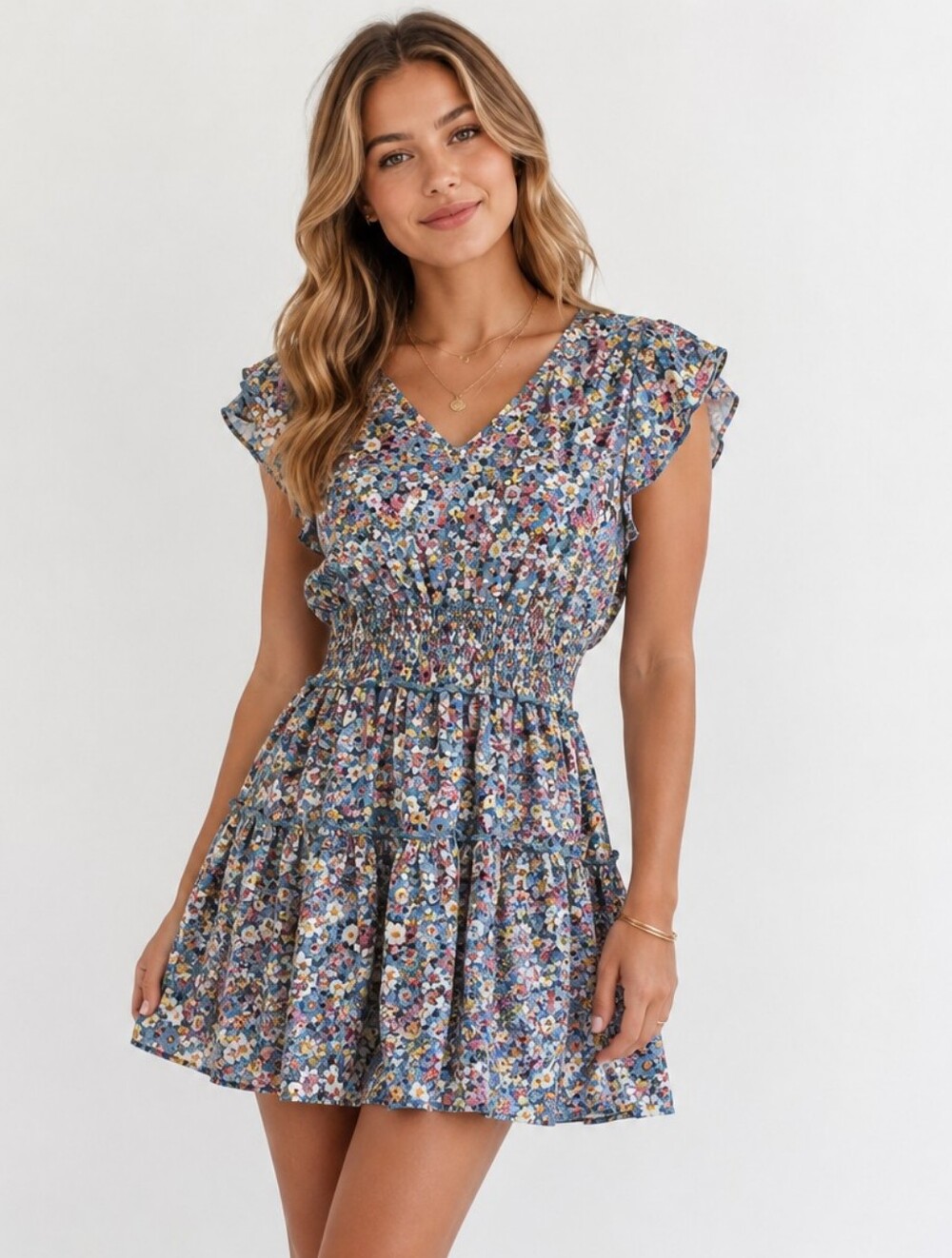Altar'd State Multicolor Floral Mini Dress NWT